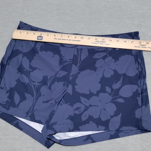 Spanx Sunshine Shorts Womens XL Pull On Chino Beach Casual Floret Navy Blue‎ - Picture 10 of 15